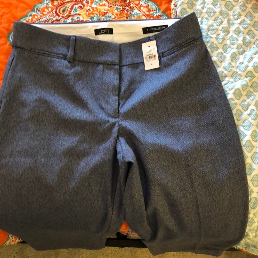 Loft chambray trouser pant
